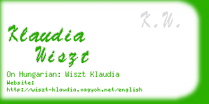 klaudia wiszt business card